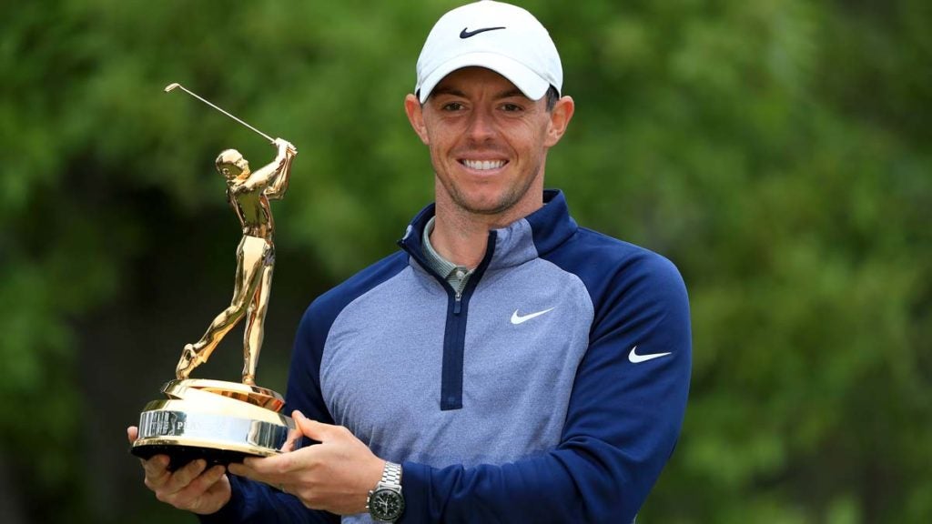 rory mcilroy with players championship trophy