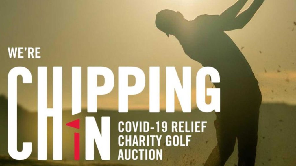 Advertisement for Titleist and Footjoy COVID-19 relief event.