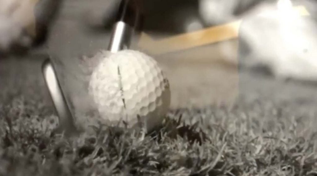 water comes off golf ball