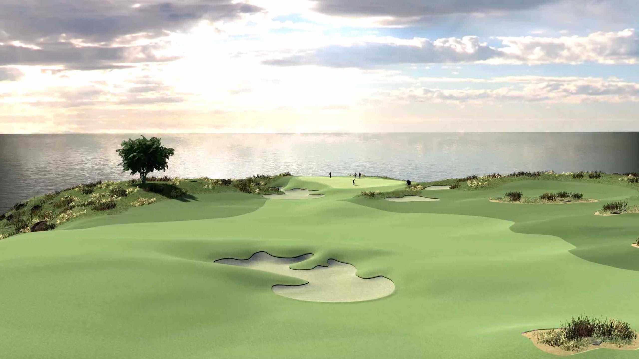view from the middle of the fairway on daniele smith's design