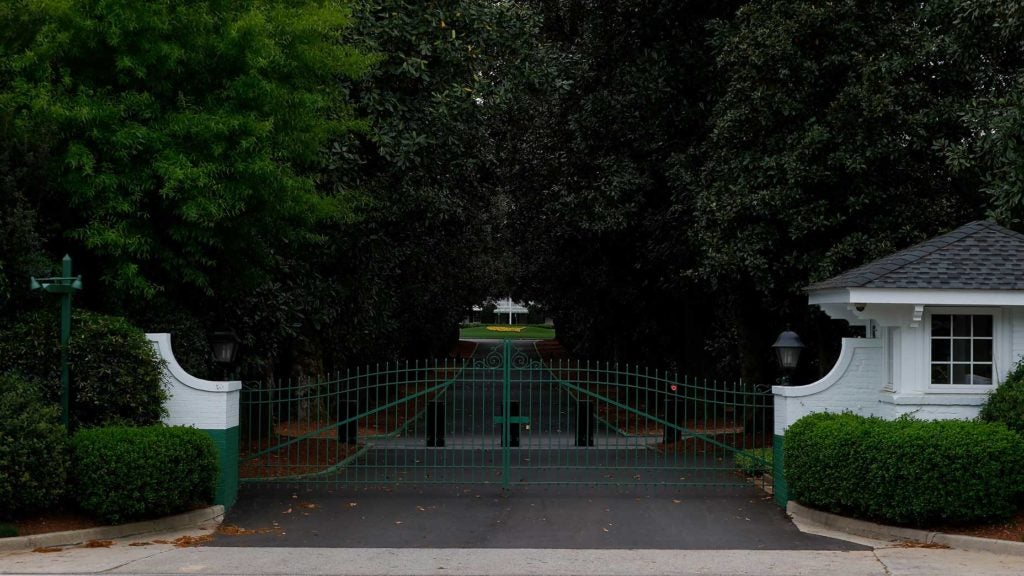 The gates at Augusta National Golf Club.