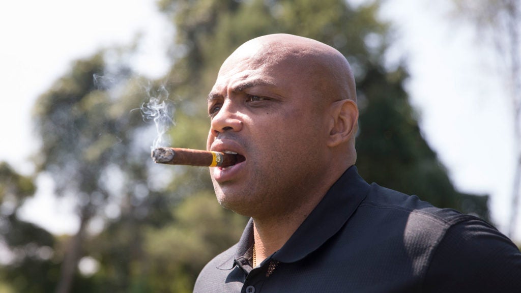 Charles Barkley during a golf event in 2017.