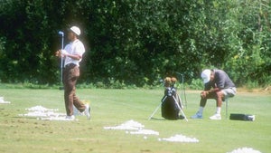One of the earliest pictures of Woods with the Tiger headcover came here, on the driving range at the 1995 U.S. Amateur.