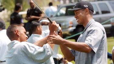 Tiger Woods at El Dorado in April 2001.