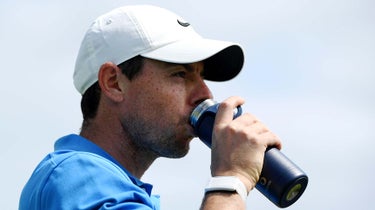 rory mcilroy sips drink