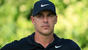 Brooks Koepka looks on at the Players Championship.