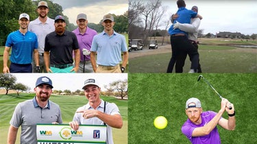 dude perfect posing for golf photos