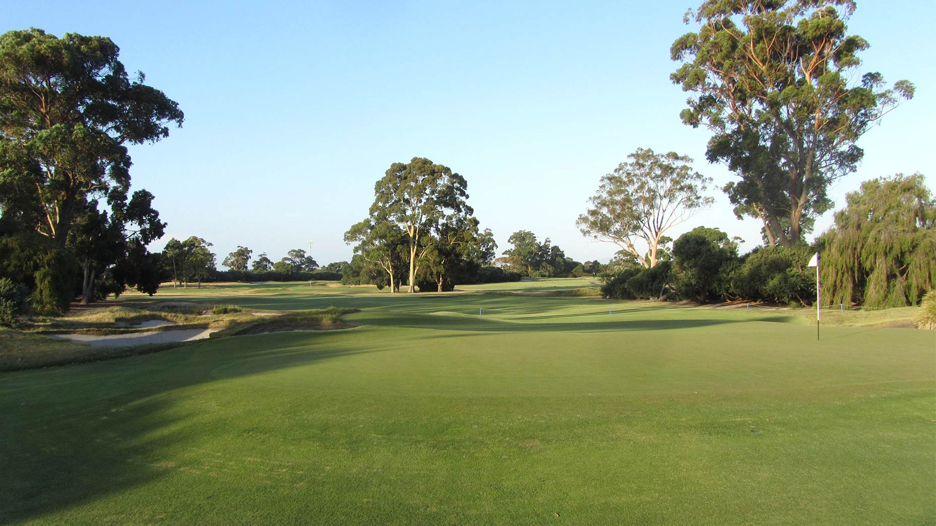 The par-4 3rd hole at Kingston Heath.