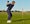 Golf instructor performing drill