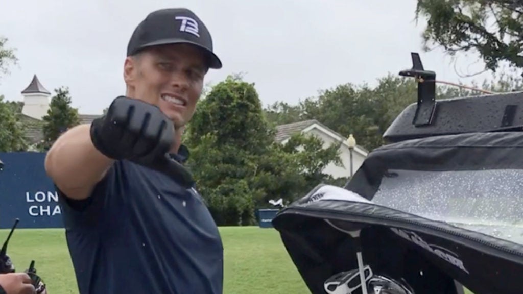 Tom Brady had an up and down day on the golf course.