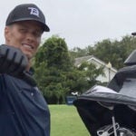 Tom Brady had an up and down day on the golf course.