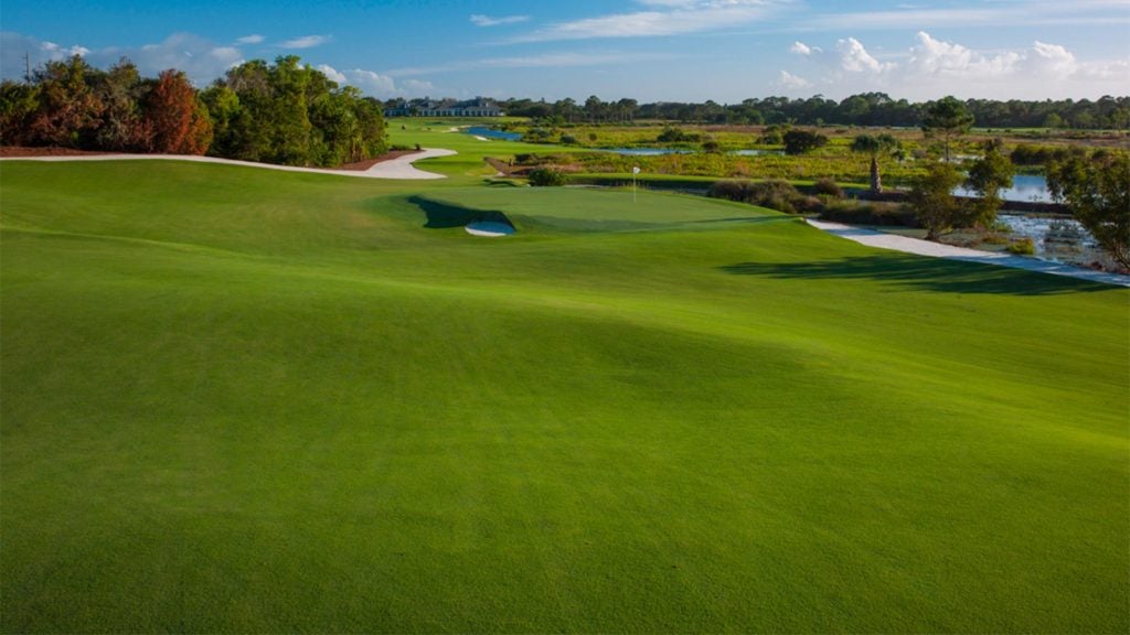 A view of the 17th hole at Medalist in Florida.