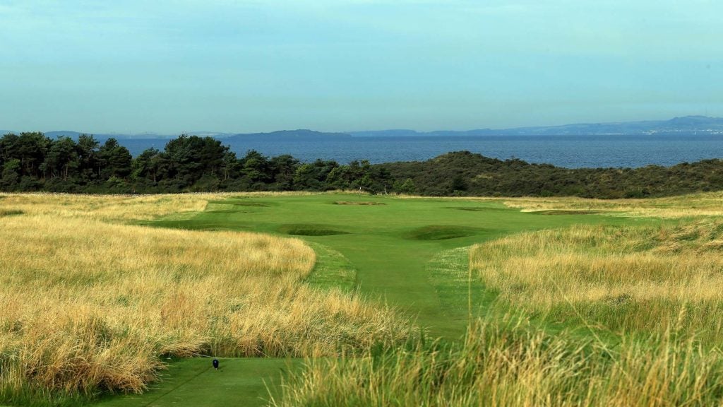 The par-4 15th at Muirfield in Scotland.