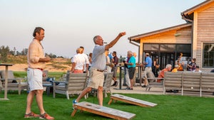 sand valley cornhole game clubhouse