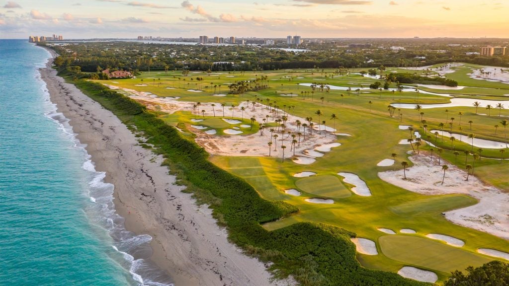 An aerial view of Seminole Golf Club in Florida.
