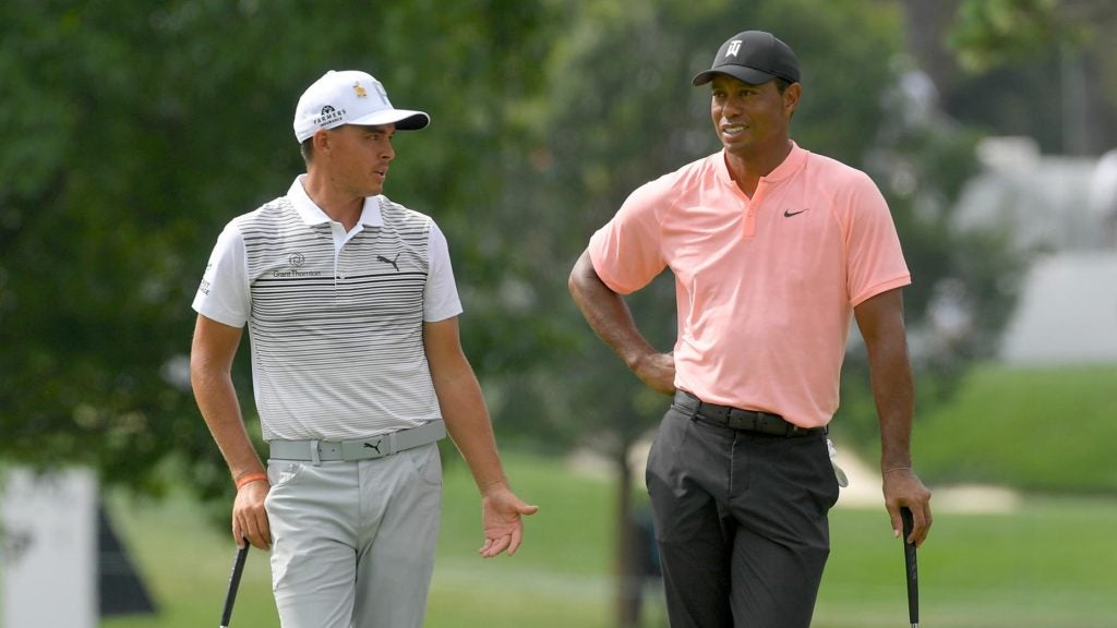 tiger woods and rickie fowler talk