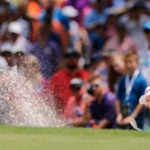 Ryan Palmer hits out of the sand during last year's Charles Schwab Challenge.