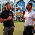Sky Sports' Nick Dougherty and Andrew Coltart at the Dubai Desert Classic earlier this year.