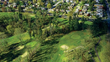 An aerial view of Walnut Lane