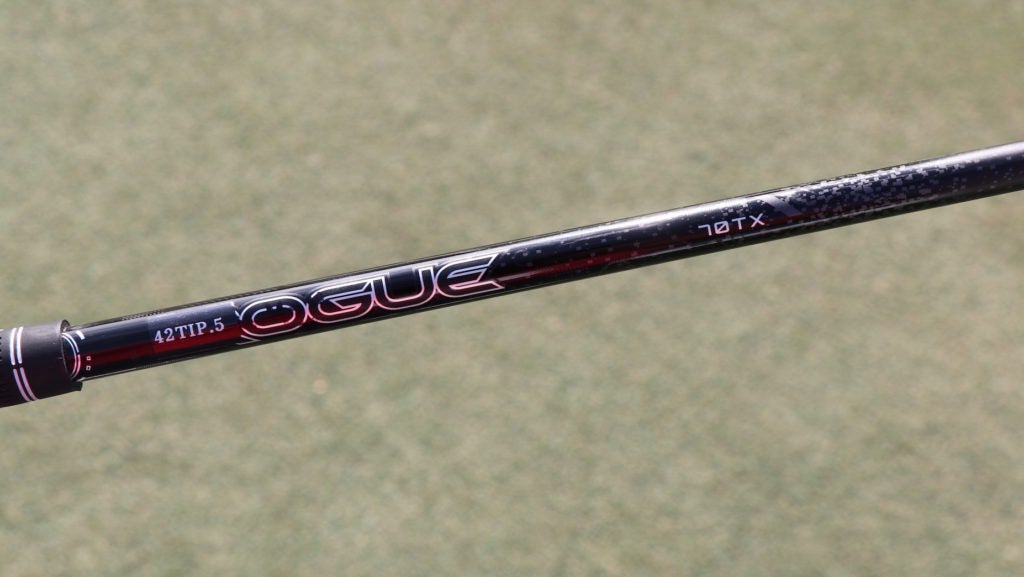A look at Rickie Fowler's fairway wood shaft, which measures 42 inches with 0.5 inches of tipping.