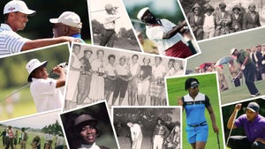 montage of black golfers