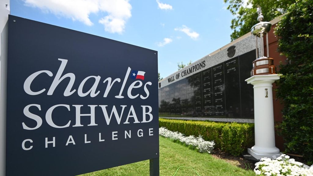 Charles Schwab Challenge sign.