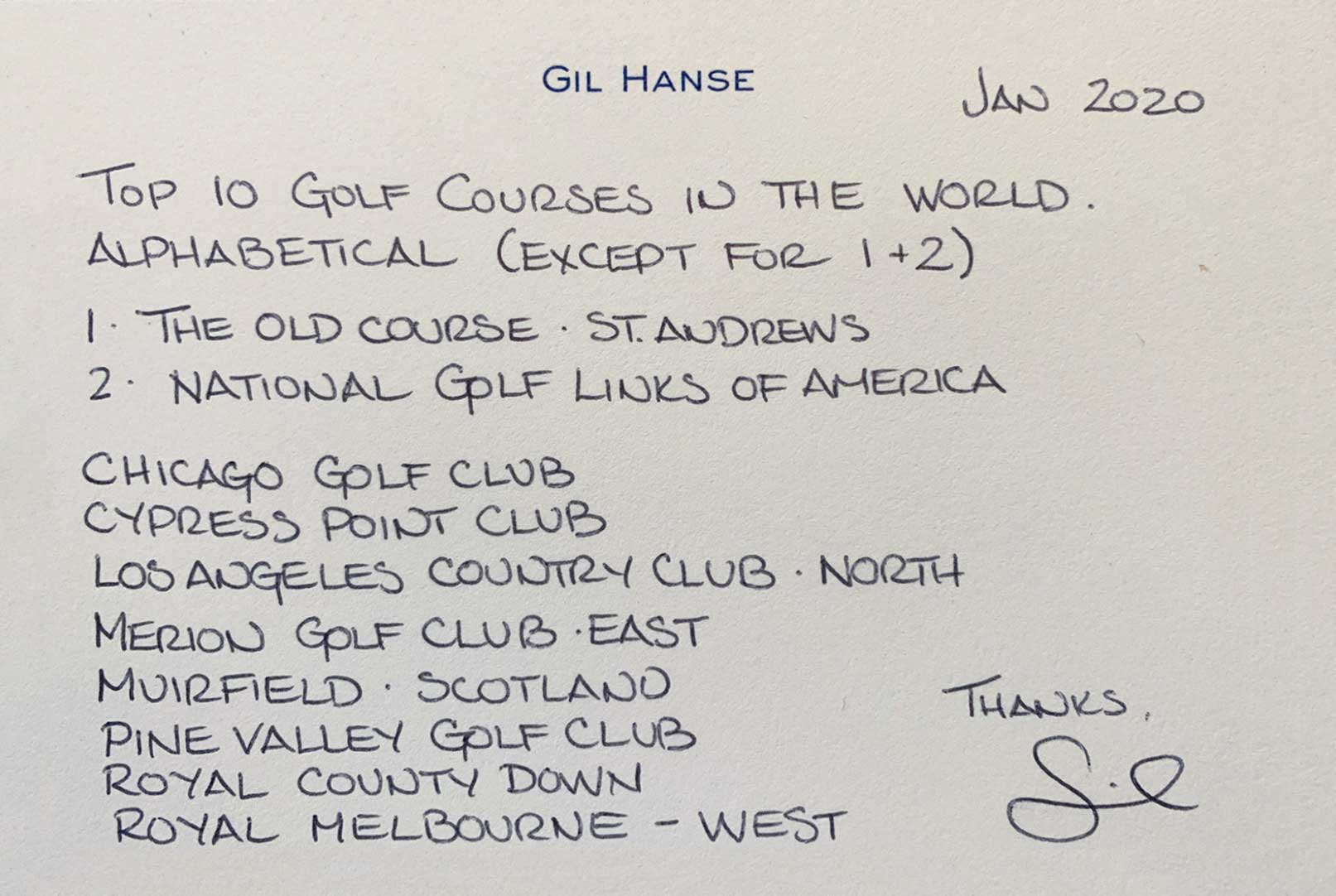 Gil Hanse's favorite 10 courses reflect his creativity, reverence for