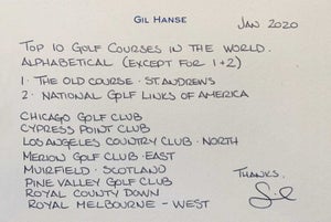 Gil Hanse top 10 courses
