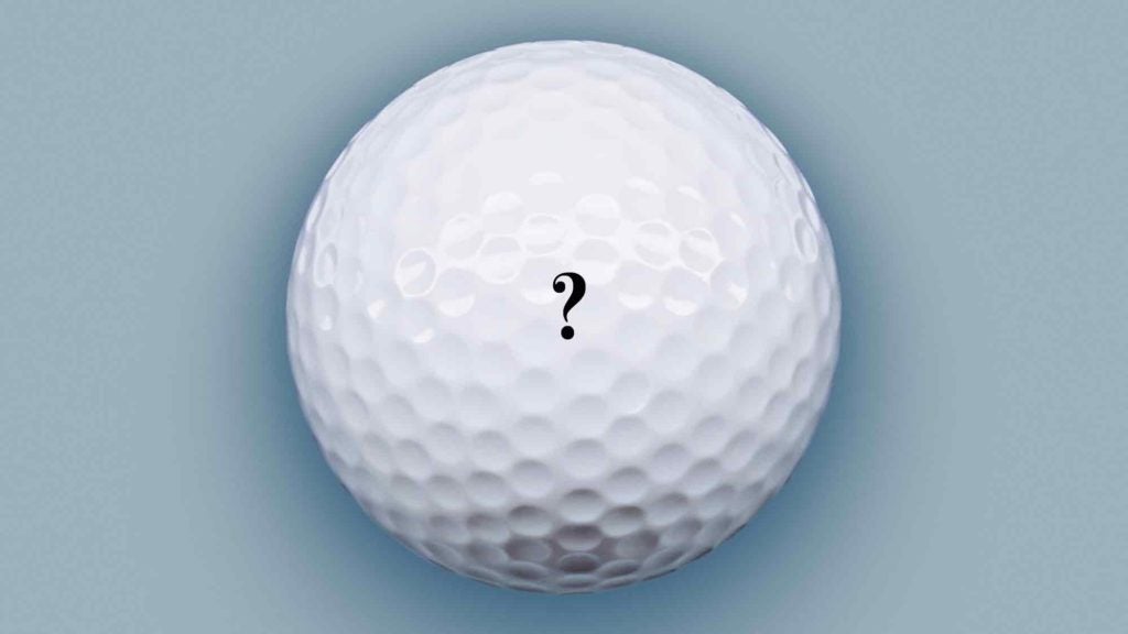 golf ball with question mark