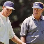 Jack Nicklaus and Gary Nicklaus during a practice round at the 1997 U.S. Open.