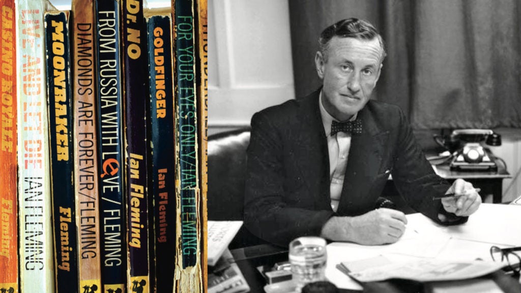 Ian Fleming at his home office.