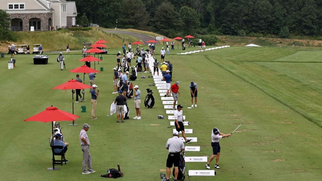 the range at the travelers championship