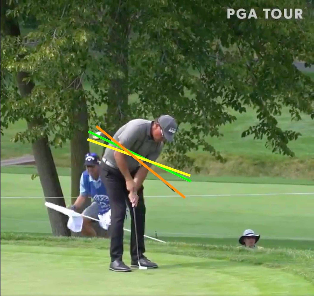 The eyecatching drill Phil Mickelson was spotted using with his putter