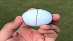 golf ball with line on it
