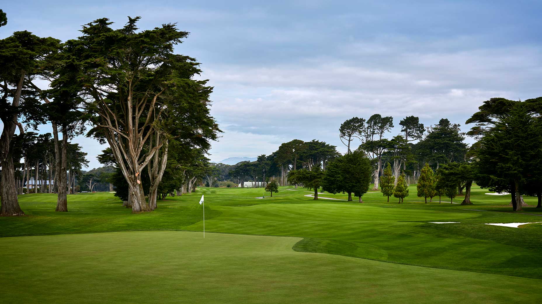 The 340-yard, par-4 7th hole at TPC Harding Park in 2018.