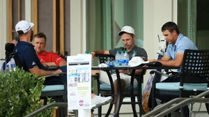 Koepka and Johnson killed time at the same table during a rain delay at the RBC Heritage, where they were paired together.