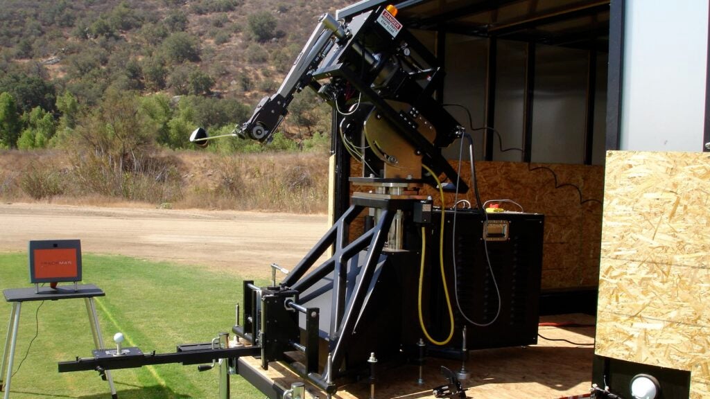 Robot testing golf clubs