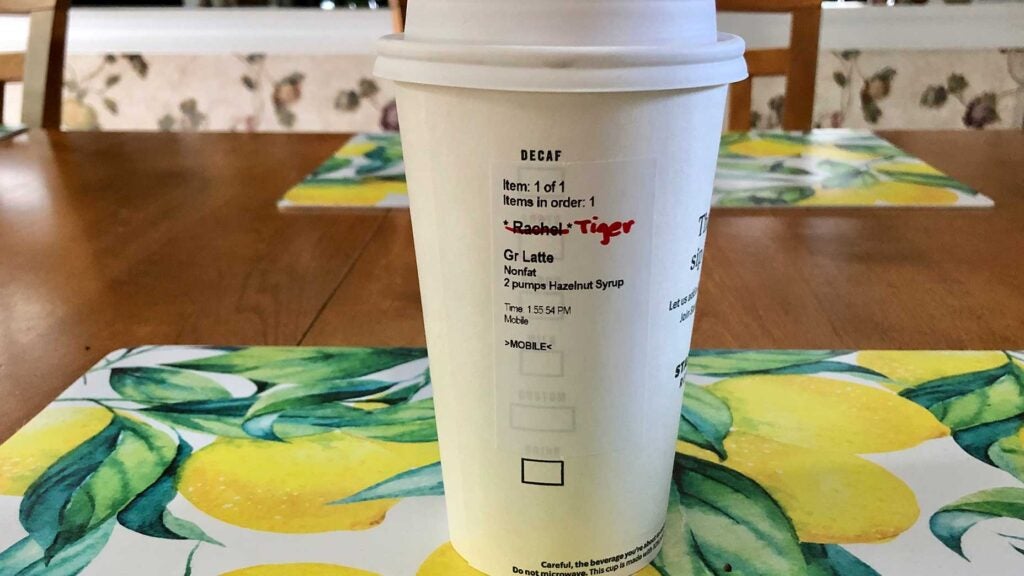 Tiger Woods' coffee order is actually pretty good