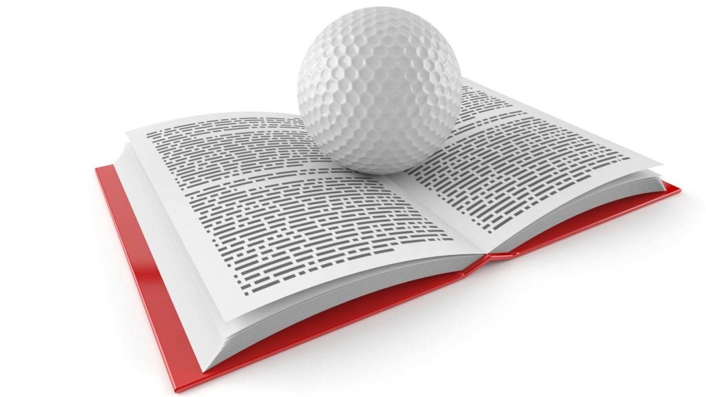 golf ball on a book