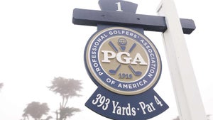 PGA Championship hole sign at TPC Hardin Park