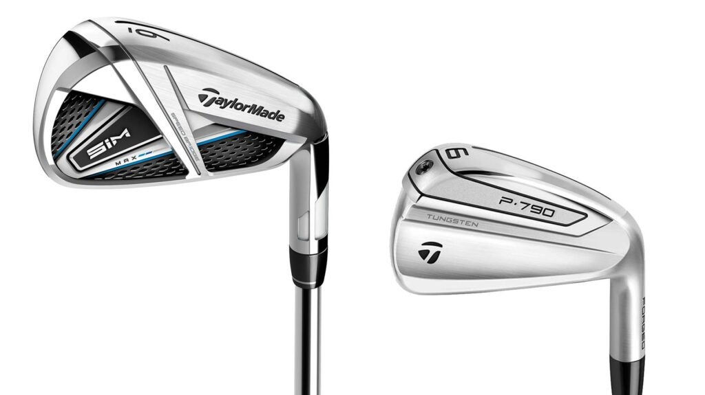 TaylorMade's SIM Max and P790 irons.