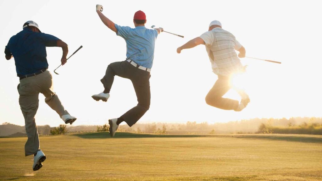Happy golfers