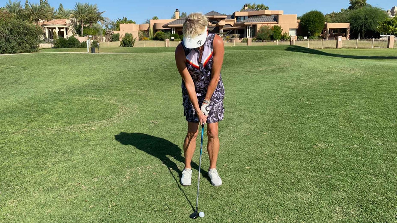 Women's golf tips How to use a hybrid to chip it close to hardto