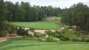 The par-4 18th hole at Pine Valley.