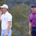 rory mcilroy justin thomas look on