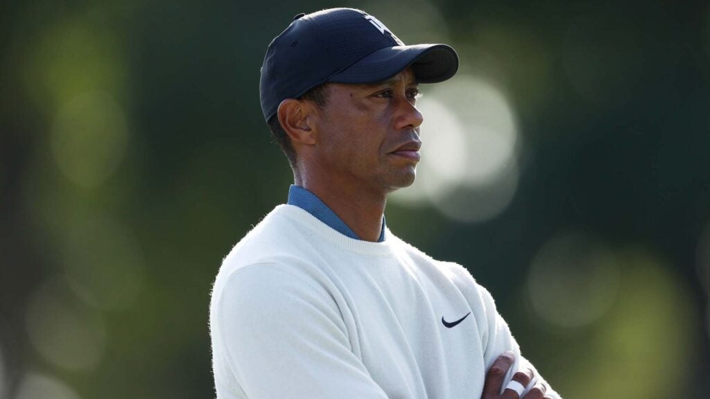 tiger woods stares