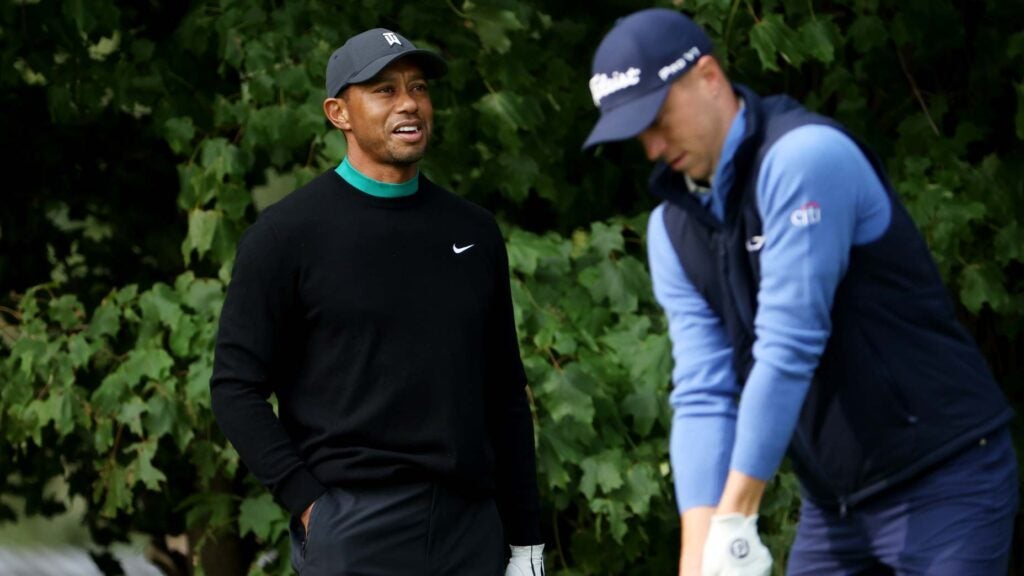 tiger woods with justin thomas