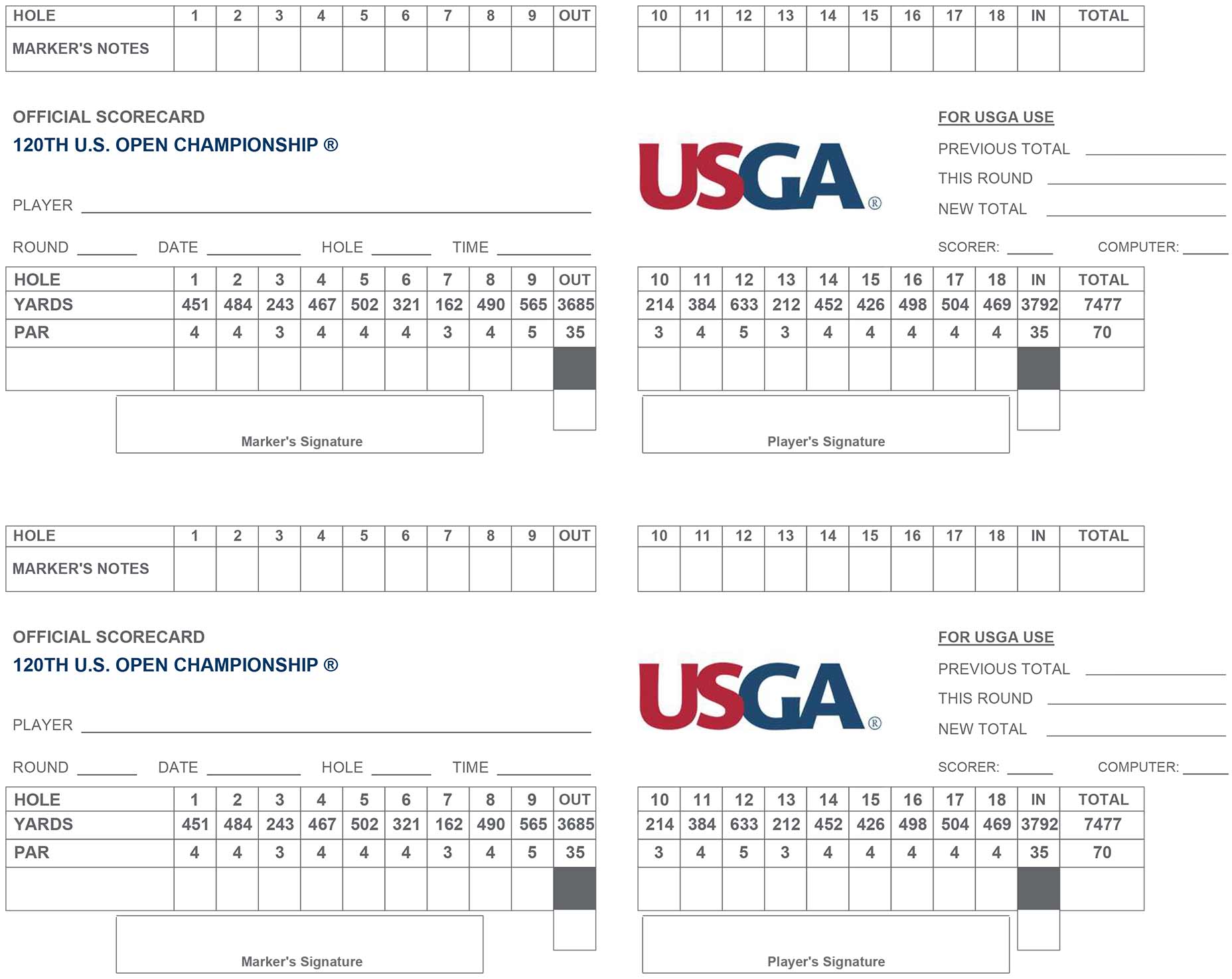 Winged Foot scorecard How the U.S. Open will play differently for pros