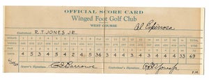 Winged Foot scorecard