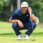 dustin johnson reads putt